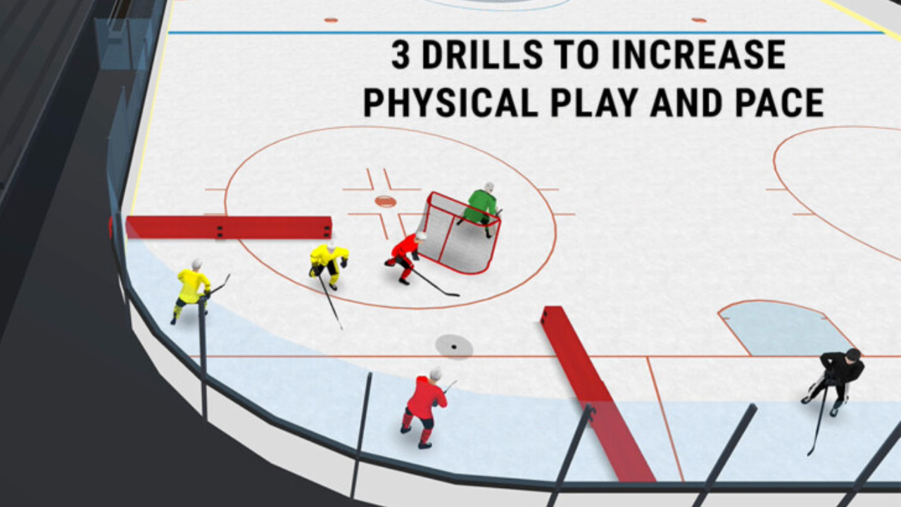 3 Hockey Practice Drills to Increase Physical Play and Pace