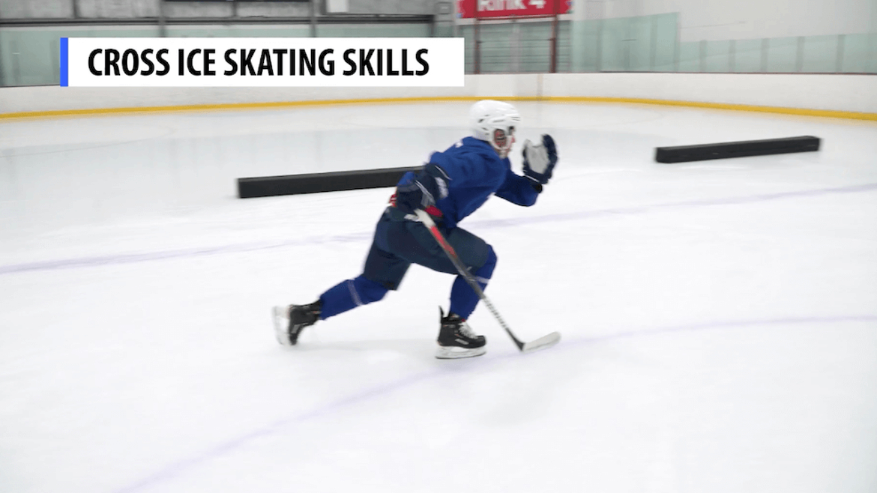 Cross Ice Skating - Forward Stride Extension