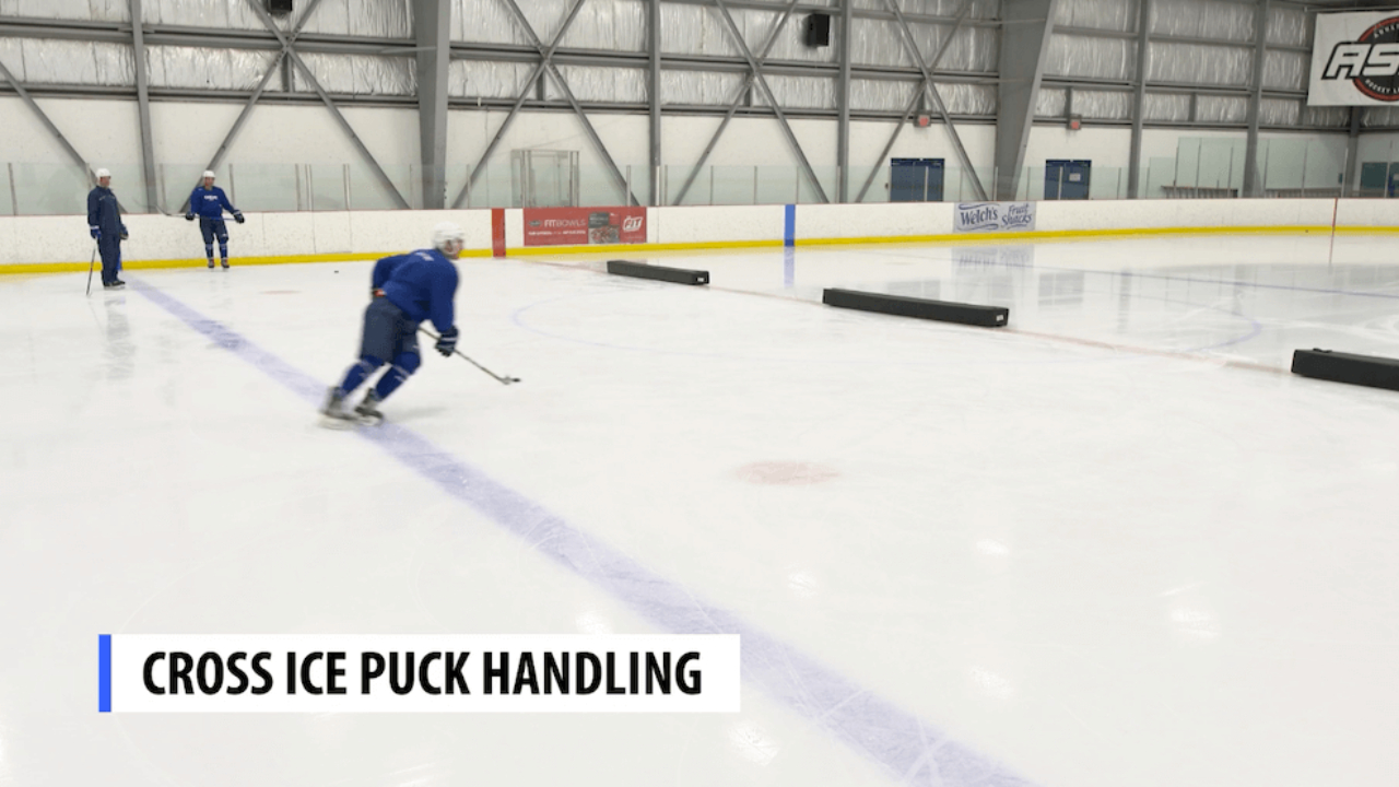 Cross Ice Puck Handling - Pushing the Puck