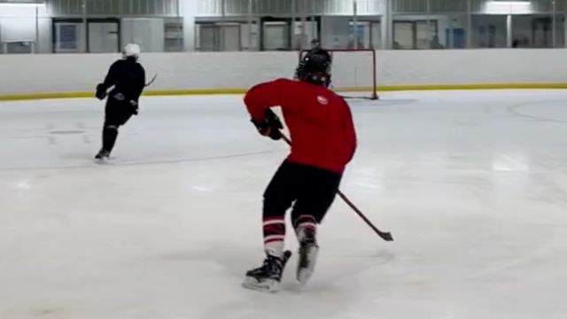 Two cone forecheck drill