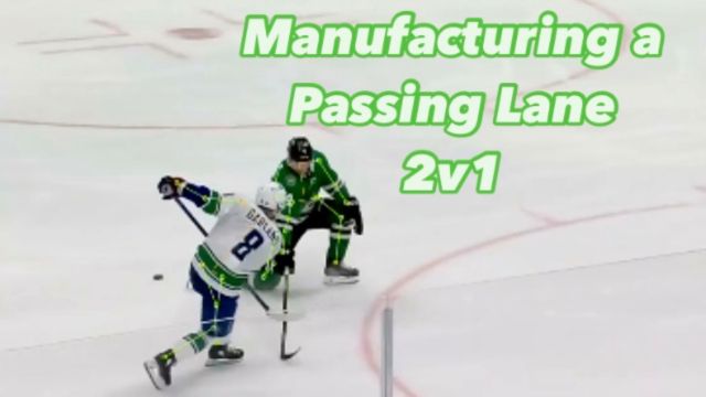 Manufacturing passing lane on 2v1